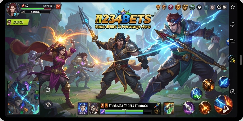 Screenshot permainan <strong>1234BETS</strong> dengan grafis menawan dan pertarungan seru.