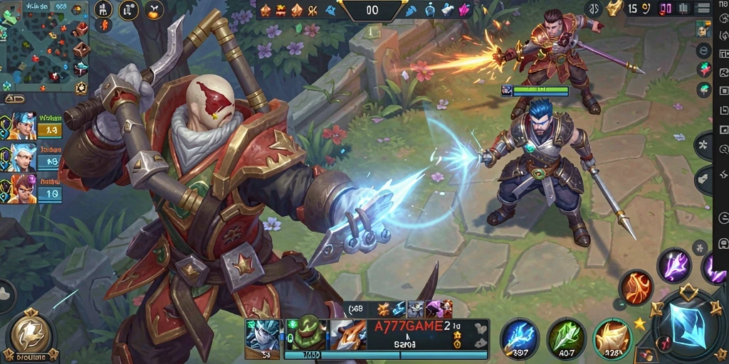 Tampilan gameplay A777GAME dengan aksi pertarungan seru.
