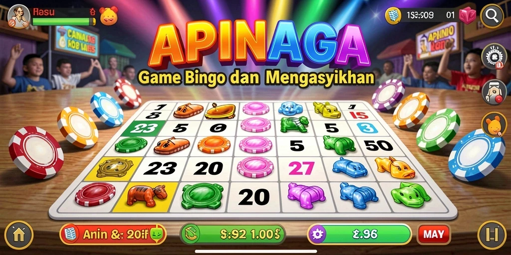 Screenshot gameplay Bingo yang seru di APINAGA.