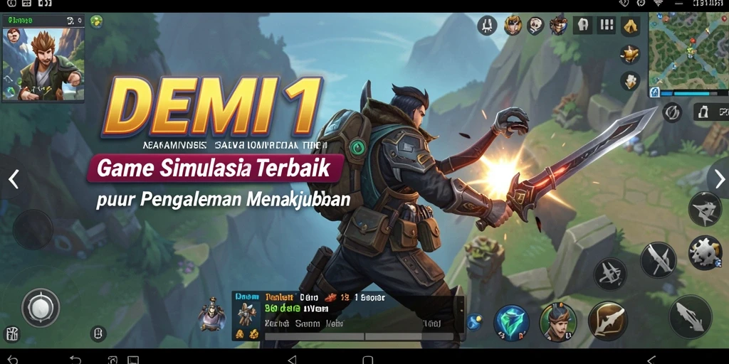 Screenshot gameplay DEMI11 yang menunjukkan dunia simulasi yang menakjubkan.