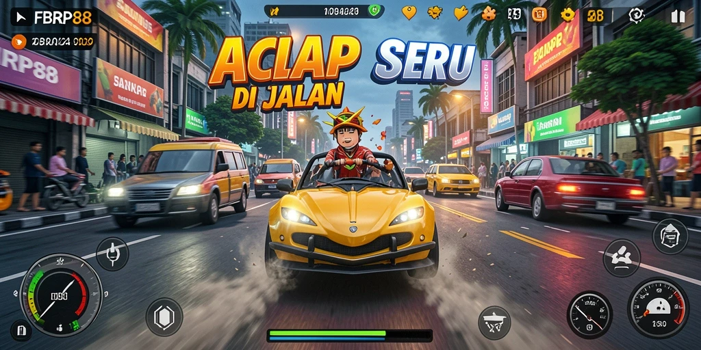 Tampilan seru gameplay balap di FBRP88.