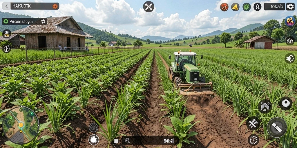 Gameplay menarik di HAIKUOTK dengan variasi pertanian yang seru.