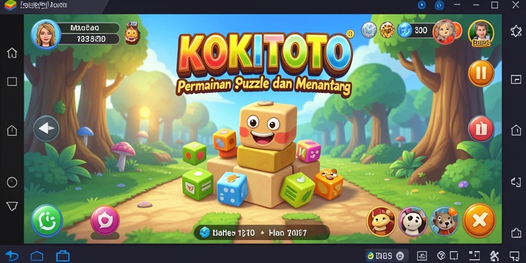 Tampilan gameplay KOKITOTO yang menampilkan tantangan Puzzle.
