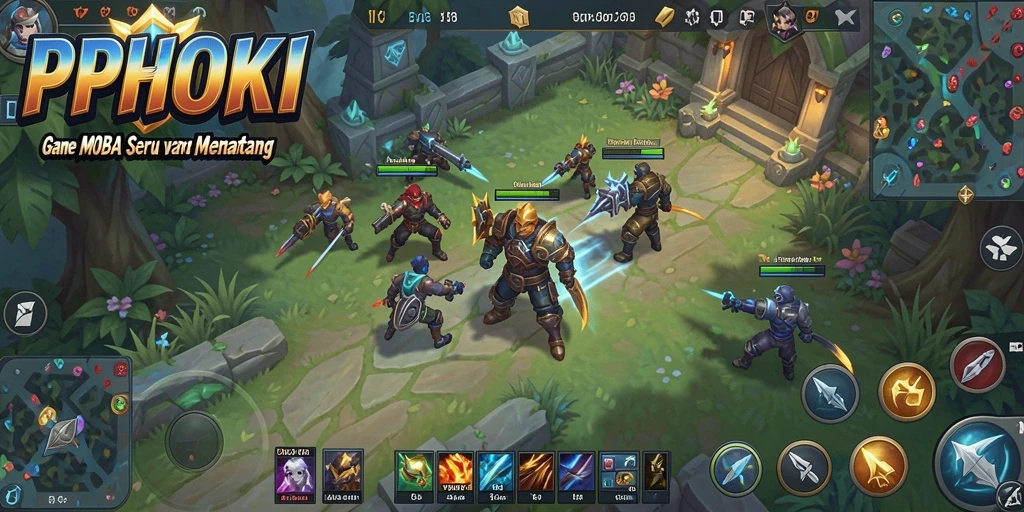 Tampilan gameplay PPHOKI dengan pertarungan tim yang intens.