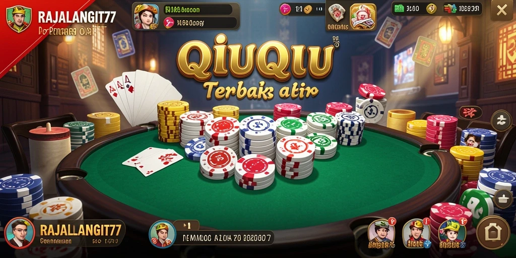 Gameplay seru QiuQiu di RAJALANGIT77 menunjukkan pertandingan intens.